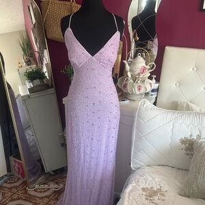 Elegant Lavender Evening Gown